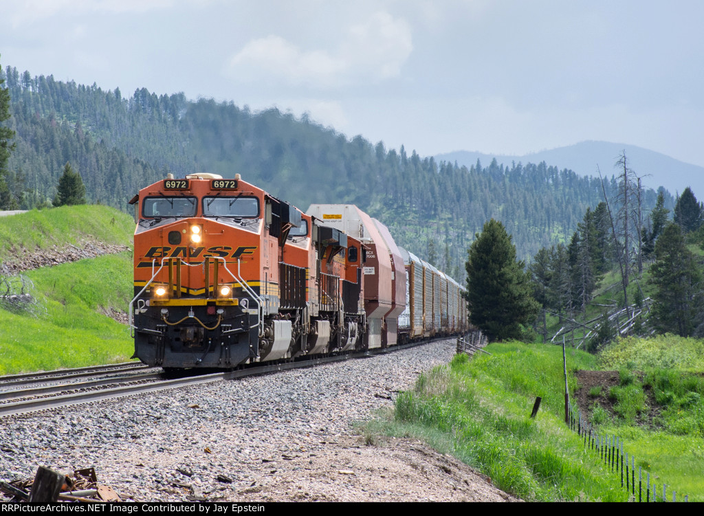 An eastbound manifest approaches the Wast Portal